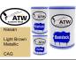 Preview: Nissan, Light Brown Metallic, CAG: 500ml Lackdose + 500ml Klarlack + 250ml Härter - Set, von ATW Autoteile West.